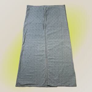 Fashion Fuse Blue & Green Geometric Maxi skirt Mandala M Cotton Vtg Boho Festiva